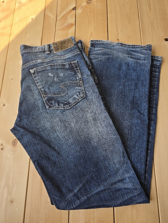 Silver Jeans Other - Silver Gordie Loose Fit Straight Leg Dark Wash Denim Jeans Mens 36X36